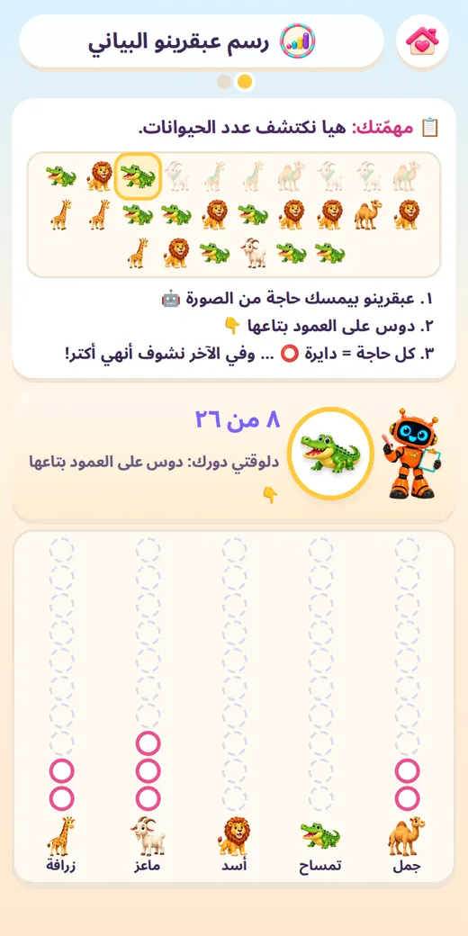 Abkarino's Graph — Grade 2 Math game