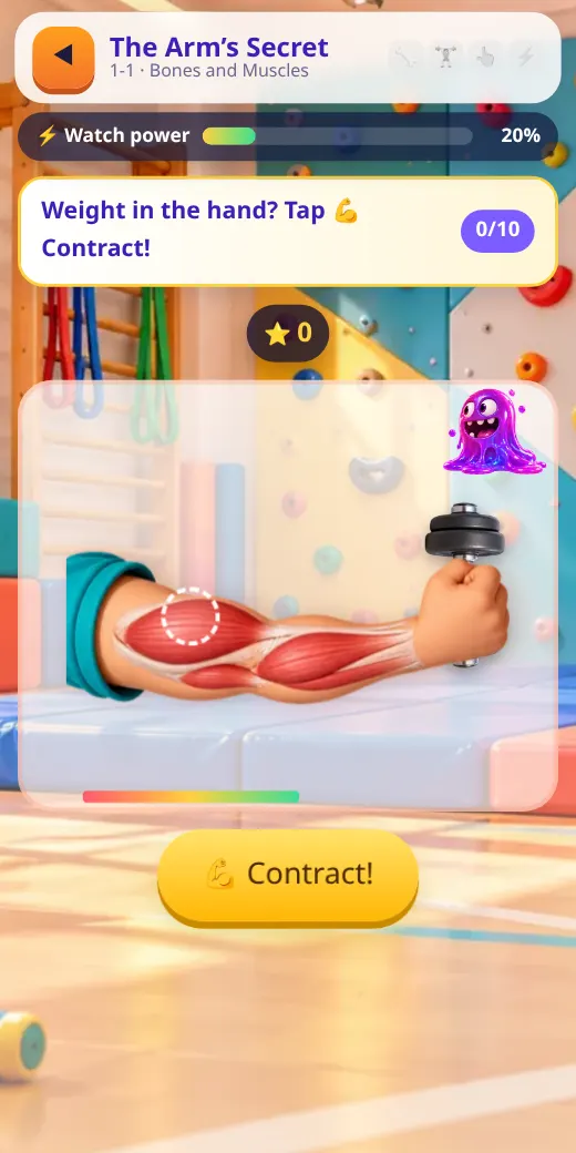 The Arm’s Secret — Grade 5 Science game