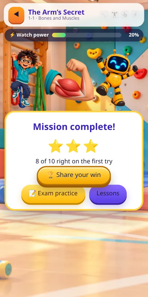 Mission complete! — Grade 5 Science game