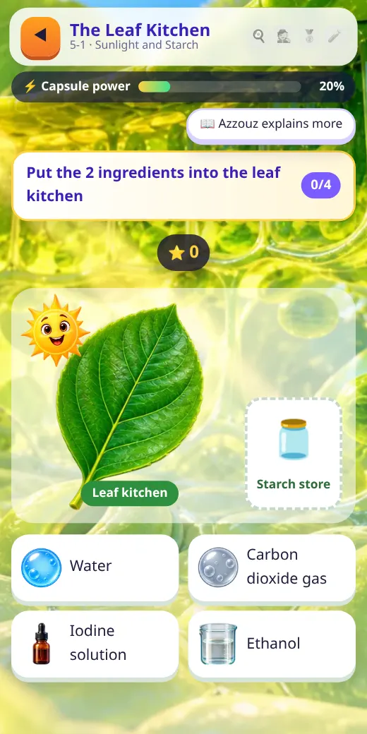 A stop game — Grade 6 Science game