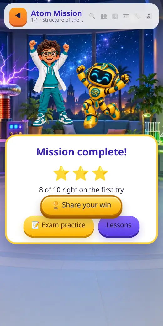 Mission complete — Prep 1 Science game